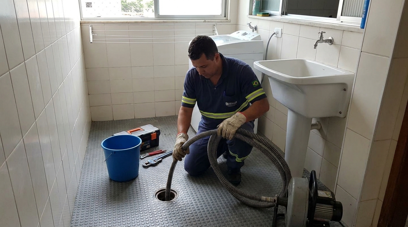 Desentupimento de ralo residencial em Teresina‑PI