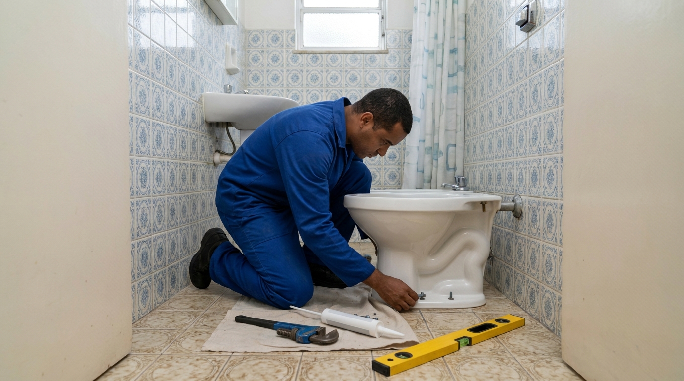 Instalação de vaso sanitário residencial em Teresina‑PI